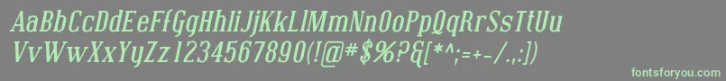 CovingtonBoldItalic-fontti – vihreät fontit harmaalla taustalla