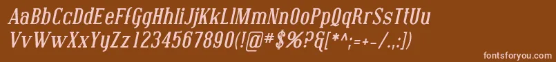 CovingtonBoldItalic Font – Pink Fonts on Brown Background