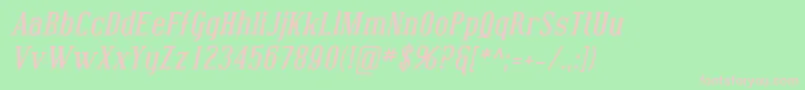 CovingtonBoldItalic Font – Pink Fonts on Green Background