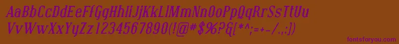 Шрифт CovingtonBoldItalic – фиолетовые шрифты на коричневом фоне