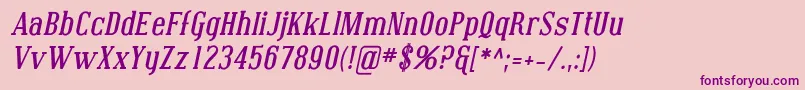 CovingtonBoldItalic Font – Purple Fonts on Pink Background