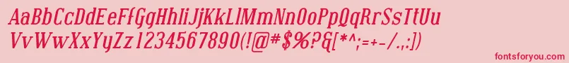 CovingtonBoldItalic Font – Red Fonts on Pink Background