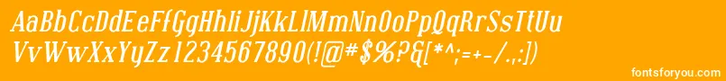 CovingtonBoldItalic Font – White Fonts on Orange Background