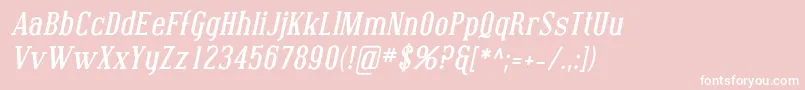 CovingtonBoldItalic Font – White Fonts on Pink Background