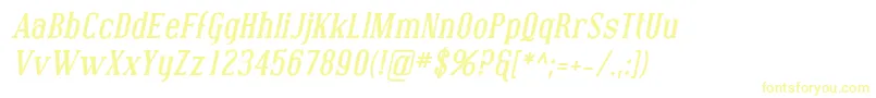 CovingtonBoldItalic Font – Yellow Fonts on White Background
