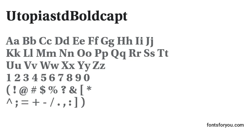 Fuente UtopiastdBoldcapt - alfabeto, números, caracteres especiales