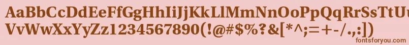 UtopiastdBoldcapt Font – Brown Fonts on Pink Background