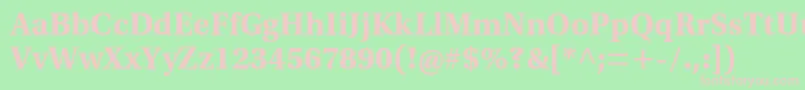 UtopiastdBoldcapt Font – Pink Fonts on Green Background