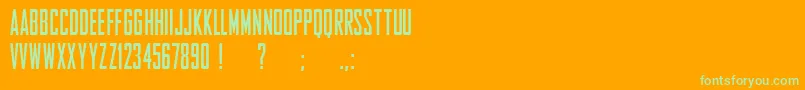 EntschuldigungFreeForPersonalUseOnly Font – Green Fonts on Orange Background