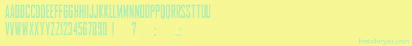 Więcej informacji o czcionce EntschuldigungFreeForPersonalUseOnly Czcionka EntschuldigungFreeForPersonalUseOnly – zielone czcionki na żółtym tle