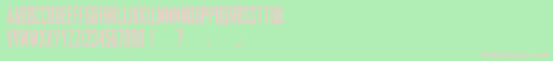 フォントEntschuldigungFreeForPersonalUseOnly – 緑の背景にピンクのフォント