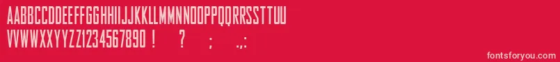 Czcionka EntschuldigungFreeForPersonalUseOnly – różowe czcionki na czerwonym tle
