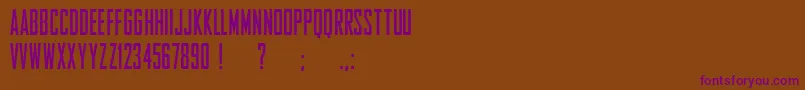 EntschuldigungFreeForPersonalUseOnly Font – Purple Fonts on Brown Background
