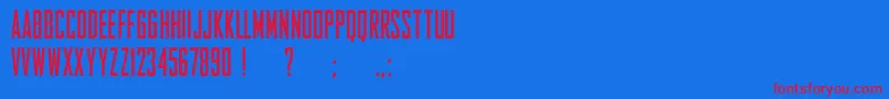 EntschuldigungFreeForPersonalUseOnly Font – Red Fonts on Blue Background