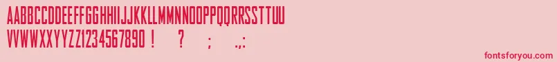 EntschuldigungFreeForPersonalUseOnly Font – Red Fonts on Pink Background
