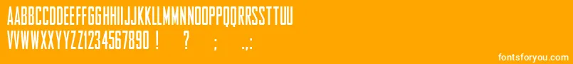 EntschuldigungFreeForPersonalUseOnly Font – White Fonts on Orange Background