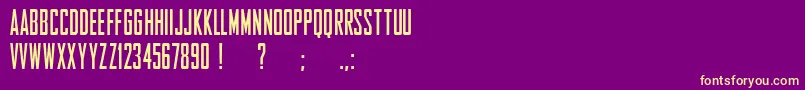 EntschuldigungFreeForPersonalUseOnly Font – Yellow Fonts on Purple Background