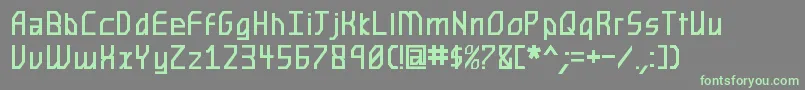 FutureN0tFoundRegular-fontti – vihreät fontit harmaalla taustalla