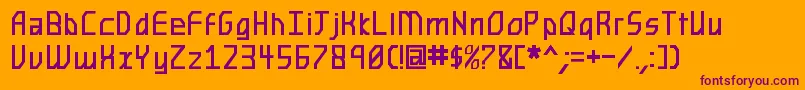 FutureN0tFoundRegular Font – Purple Fonts on Orange Background