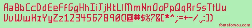 FutureN0tFoundRegular Font – Red Fonts on Green Background