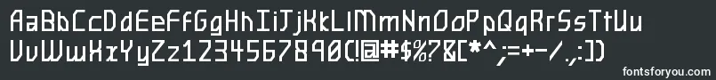 FutureN0tFoundRegular-fontti – valkoiset fontit mustalla taustalla