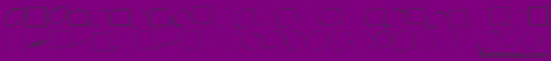 Czcionka Peaxwebdesigncircles – czarne czcionki na fioletowym tle