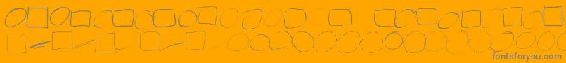 Peaxwebdesigncircles-Schriftart – Graue Schriften auf orangefarbenem Hintergrund