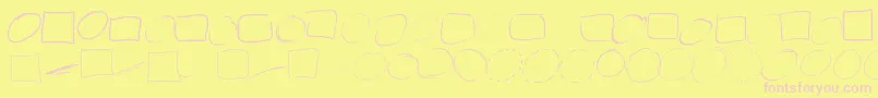 Peaxwebdesigncircles Font – Pink Fonts on Yellow Background