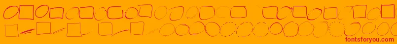 Peaxwebdesigncircles Font – Red Fonts on Orange Background