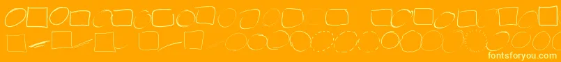 Peaxwebdesigncircles Font – Yellow Fonts on Orange Background