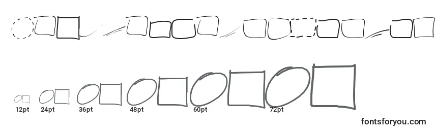 Größen der Schriftart Peaxwebdesigncircles