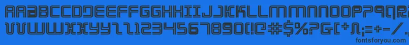 Elecdayb-fontti – mustat fontit sinisellä taustalla