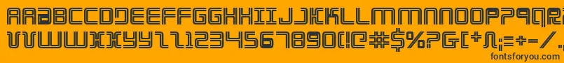 Elecdayb Font – Black Fonts on Orange Background