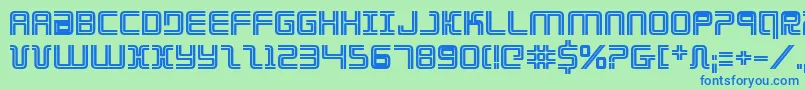 Elecdayb Font – Blue Fonts on Green Background