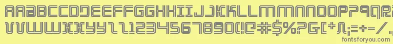 Elecdayb Font – Gray Fonts on Yellow Background