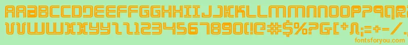 Elecdayb Font – Orange Fonts on Green Background