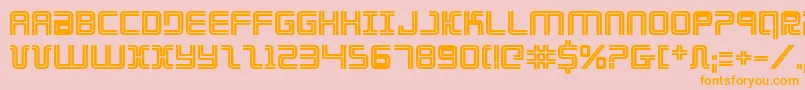 Elecdayb Font – Orange Fonts on Pink Background