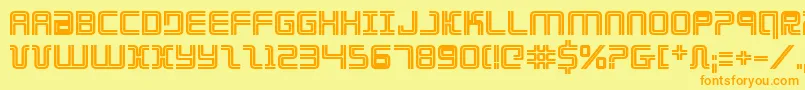 Elecdayb Font – Orange Fonts on Yellow Background