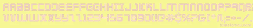 Elecdayb Font – Pink Fonts on Yellow Background