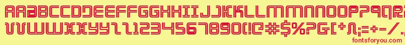 Elecdayb Font – Red Fonts on Yellow Background