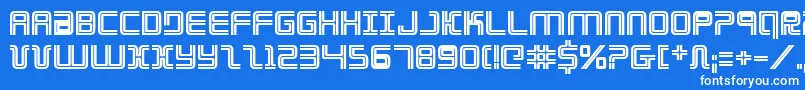 フォントElecdayb – 青い背景に白い文字