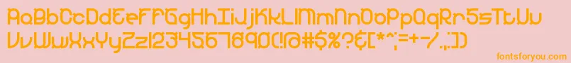 Yearend Font – Orange Fonts on Pink Background
