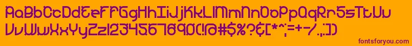 Yearend Font – Purple Fonts on Orange Background