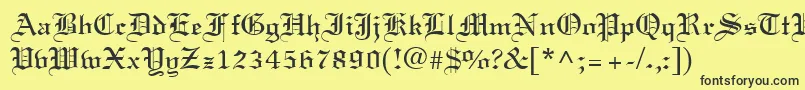 LisabelRegular Font – Black Fonts on Yellow Background