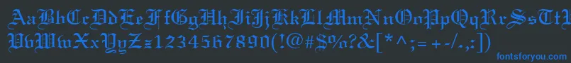LisabelRegular Font – Blue Fonts on Black Background
