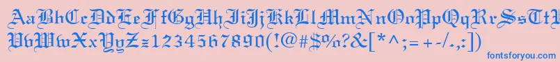 LisabelRegular Font – Blue Fonts on Pink Background