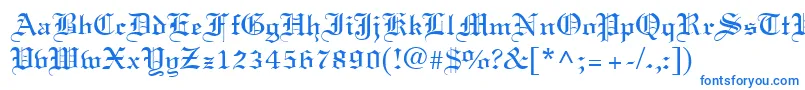 LisabelRegular-Schriftart – Blaue Schriften