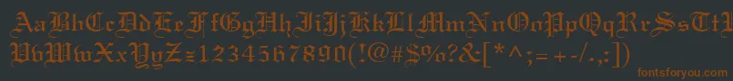 LisabelRegular Font – Brown Fonts on Black Background