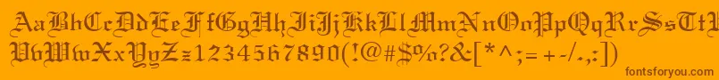 LisabelRegular Font – Brown Fonts on Orange Background