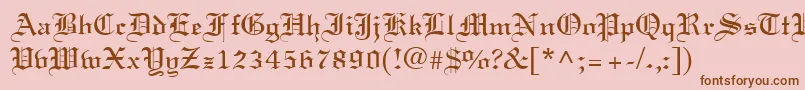 LisabelRegular Font – Brown Fonts on Pink Background